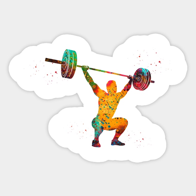 Male weightlifter Sticker by erzebeth